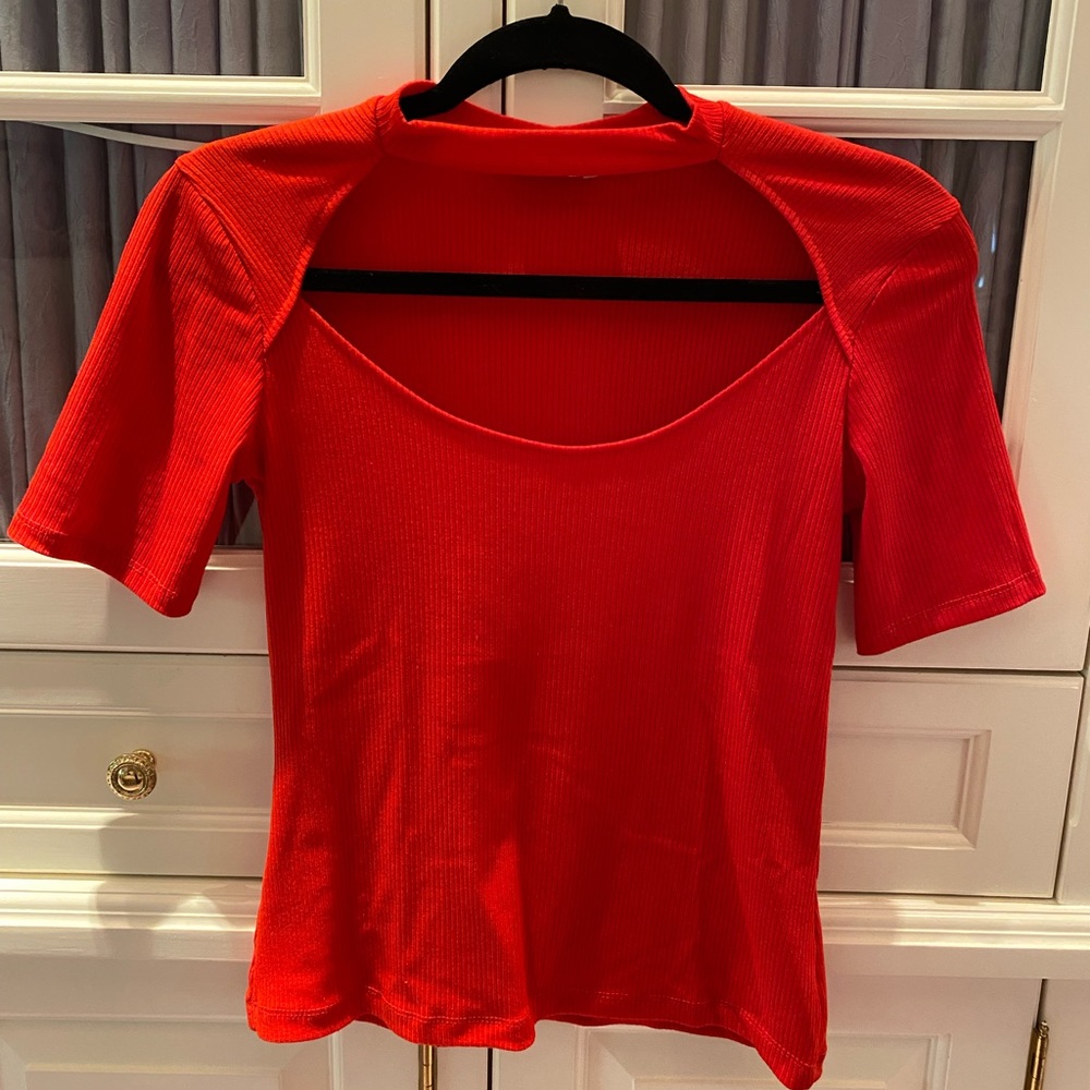 Zara red top